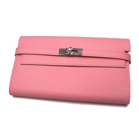 hermes pink kelly wallet|Hermes kelly wallet with strap.